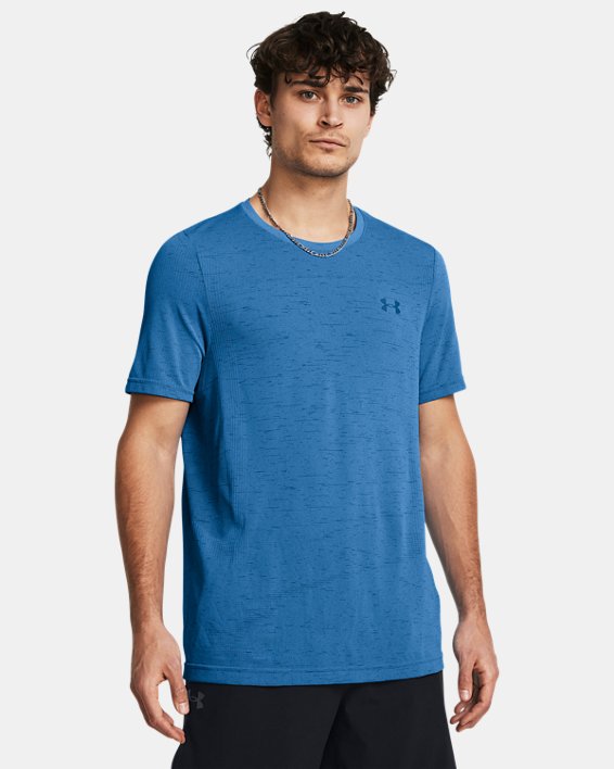 Męska koszulka z krótkimi rękawami UA Vanish Seamless, Blue, pdpMainDesktop image number 0